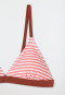 Triangle bikini set knitwear SPF40+ recycled stripes pink - aqua