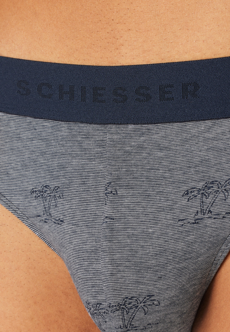 Rio-Slips 3er-Pack Organic Cotton uni/gemustert mehrfarbig - 95/5