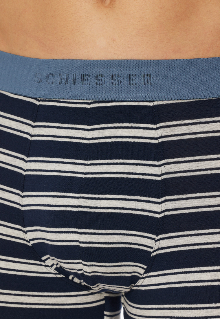 Shorts 3-pack Organic Cotton woven elastic waistband plain/stripes multi-colored - 95/5