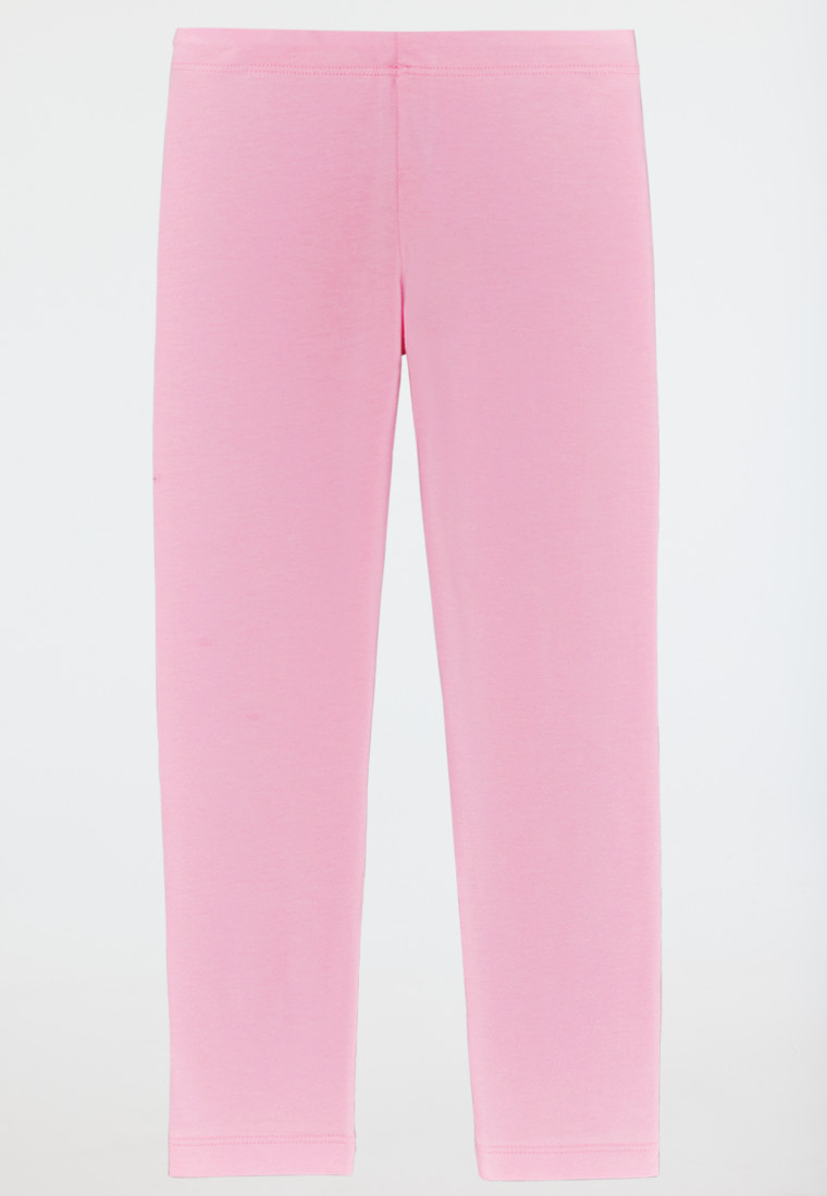 Schlafanzug lang Organic Cotton Volant Leggings Herzen rosé - Girls World