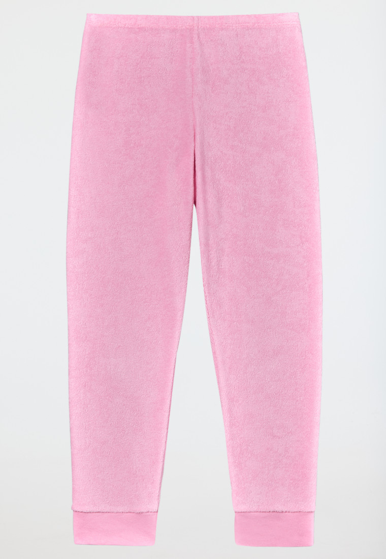 Schlafanzug lang Organic Cotton Bündchen Herzen rosé - Girls World