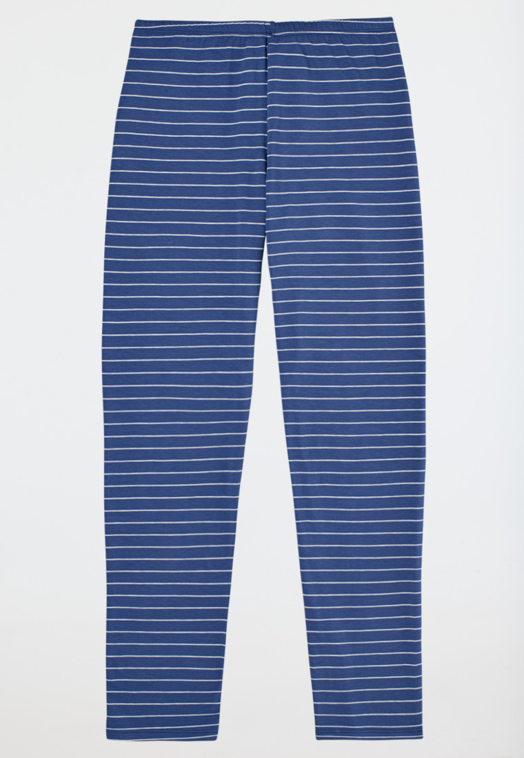 Pajamas long Organic Cotton horse print blue - Horse World