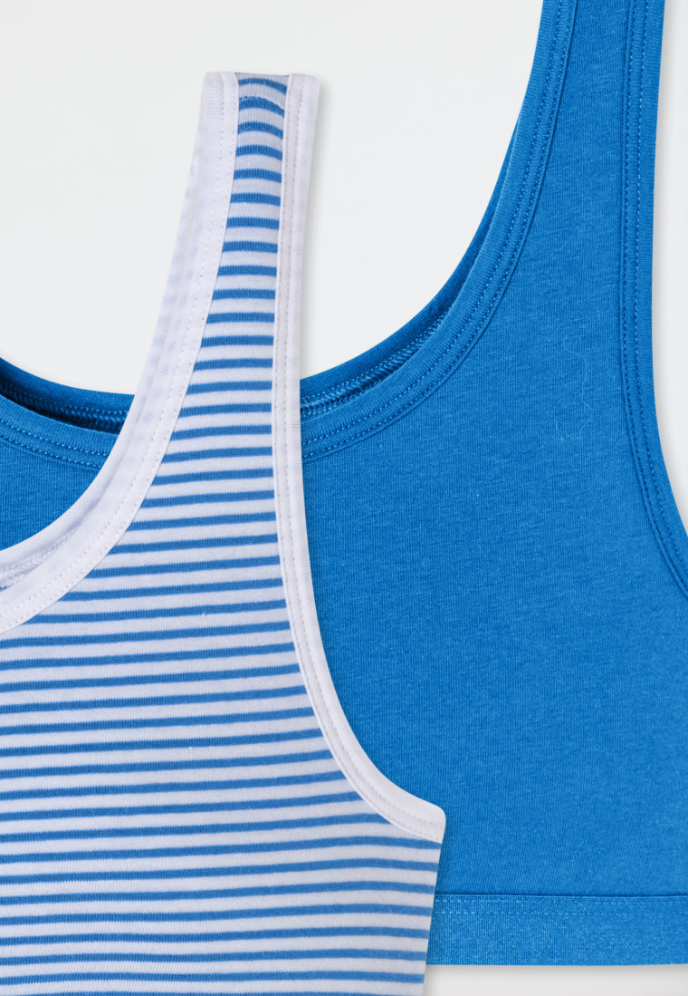 Lot de 2 brassières rayures bleu - 95/5