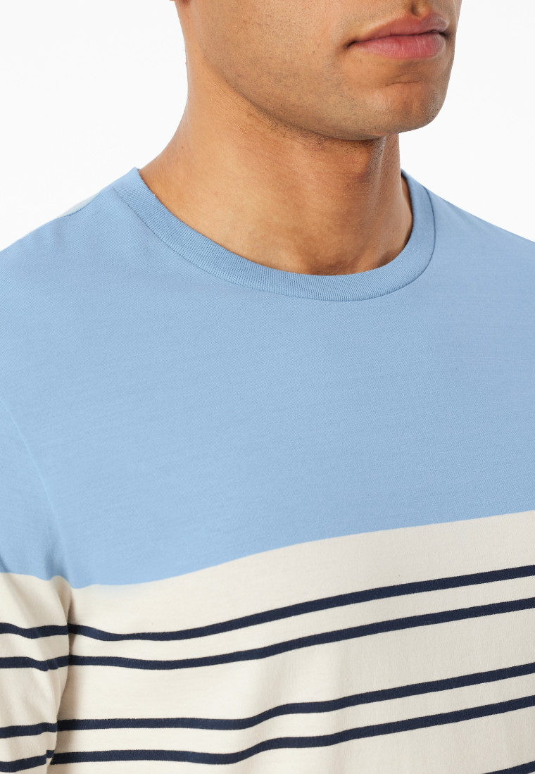 Pigiama lungo a righe blu pacifico - Casual Nightwear