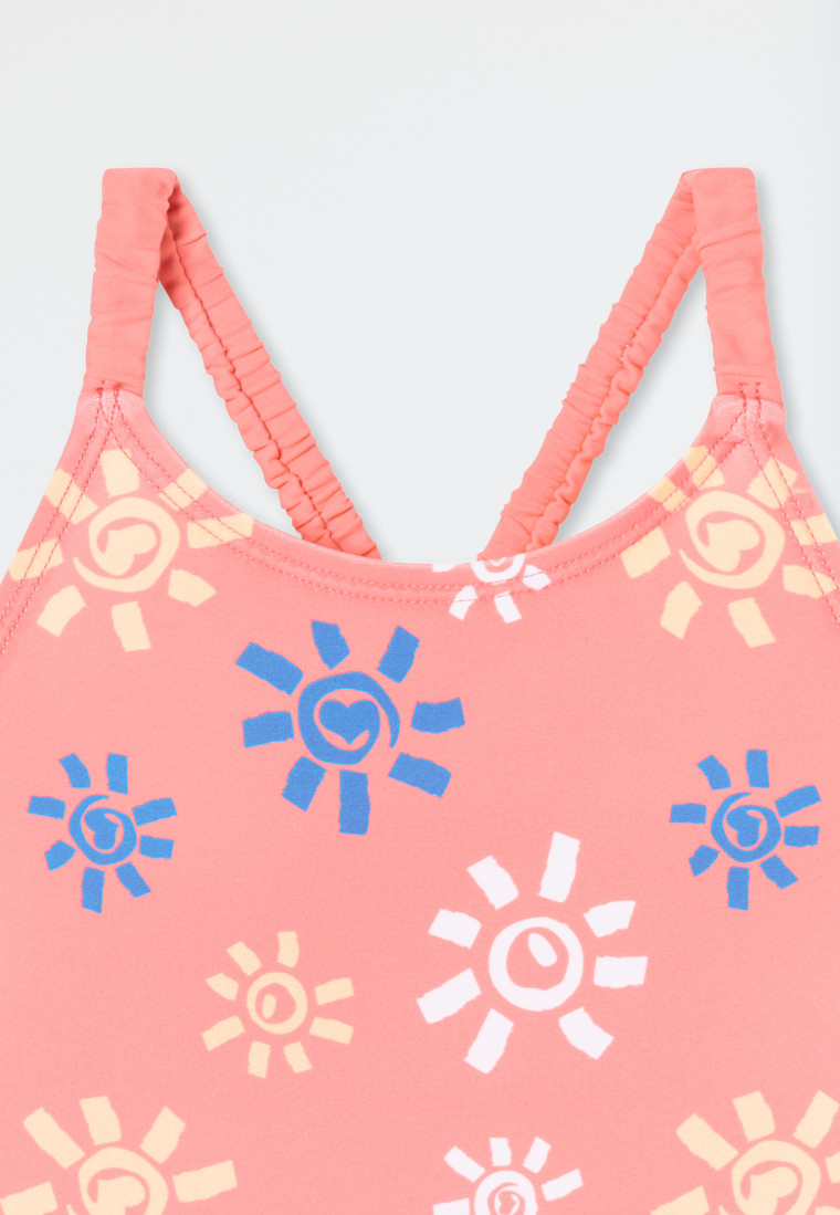 Costume da bagno tessuto a maglia LSF40+ rosa fuchsia - Ciano