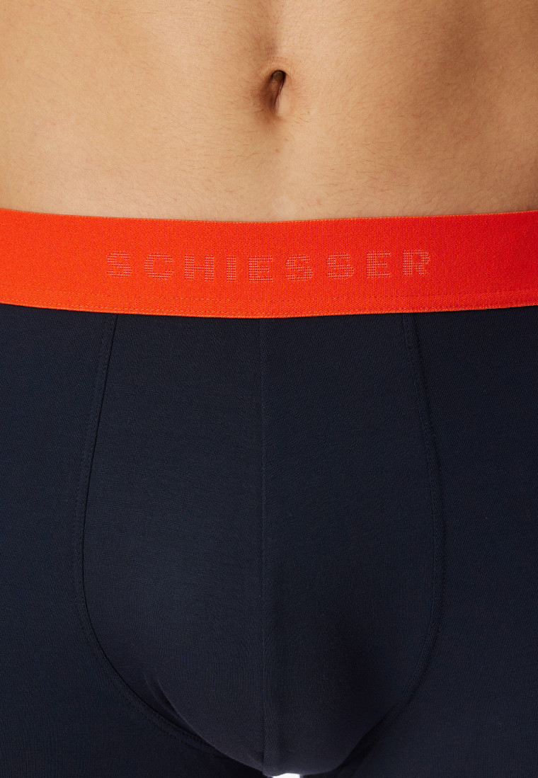 Shorts 5-pack Organic Cotton woven elastic waistband dark blue - 95/5