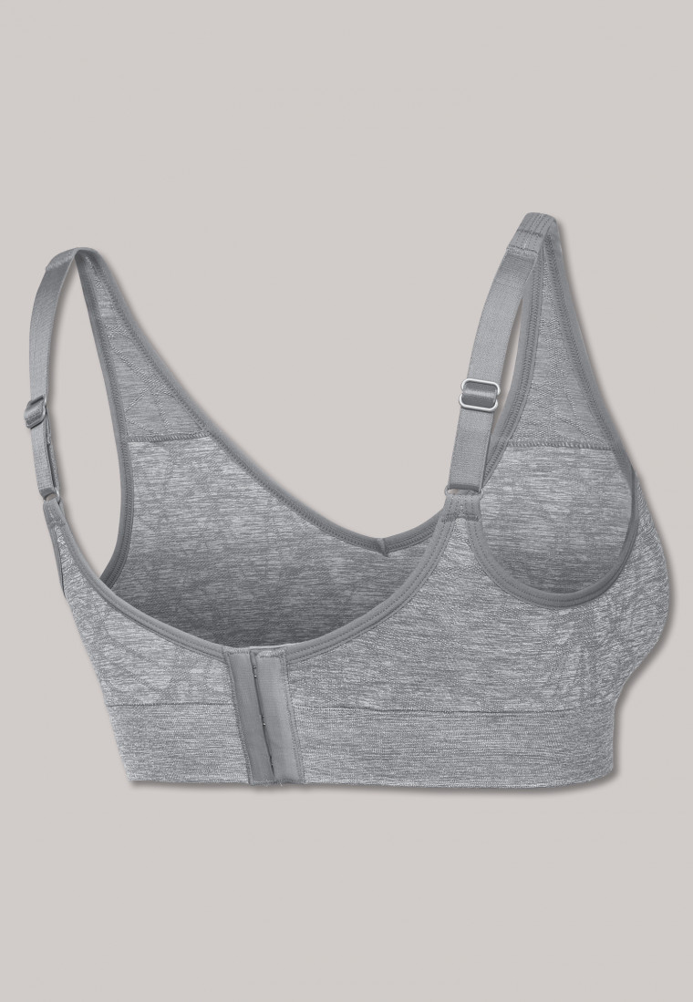 Seamless bustier removable pads silver gray - Active Mesh Light