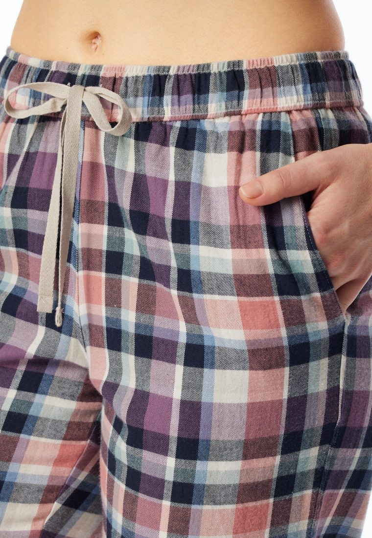 Hose lang Flanell Organic Cotton Karos multicolor - Mix+Relax