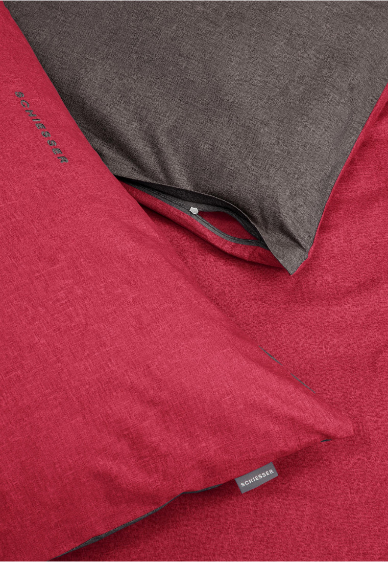 Lot de 2 taies d'oreiller Renforcé rouge - SCHIESSER Home