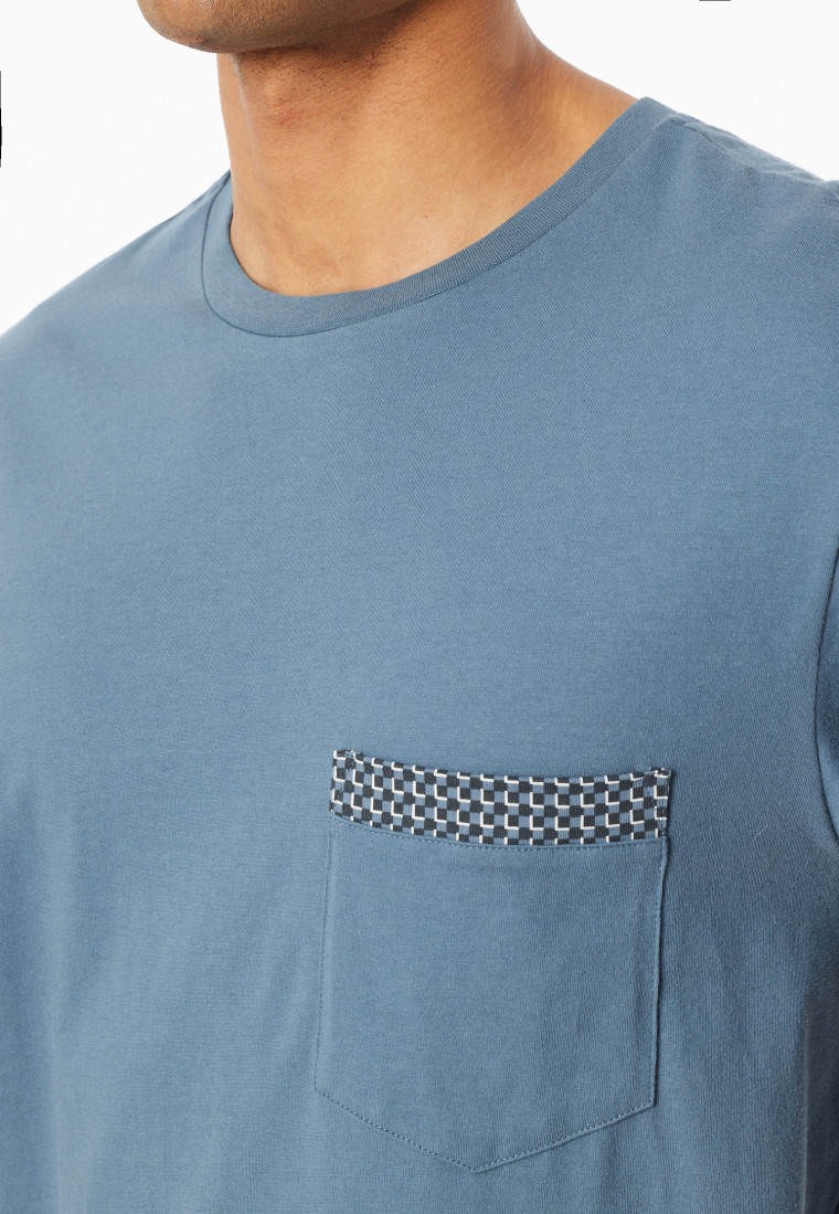 Schlafanzug lang Organic Cotton Streifen graphit - Comfort Nightwear