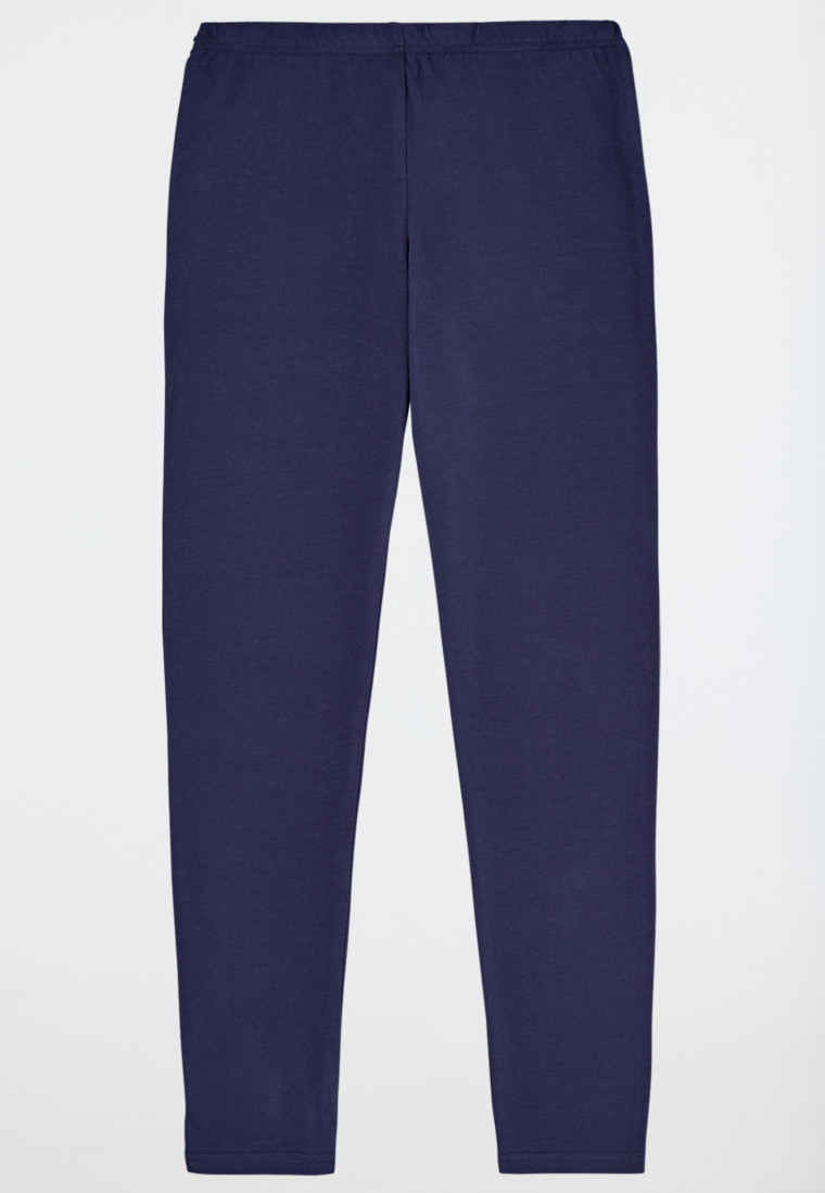 Pyjama lang shirt van pluche leggings nachtblauw - Nightwear