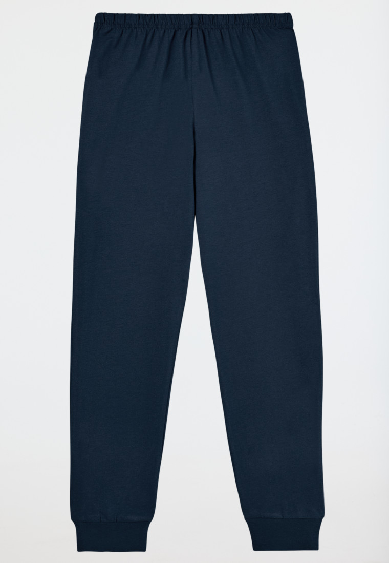 Schlafanzug lang Streifen blau - Nightwear