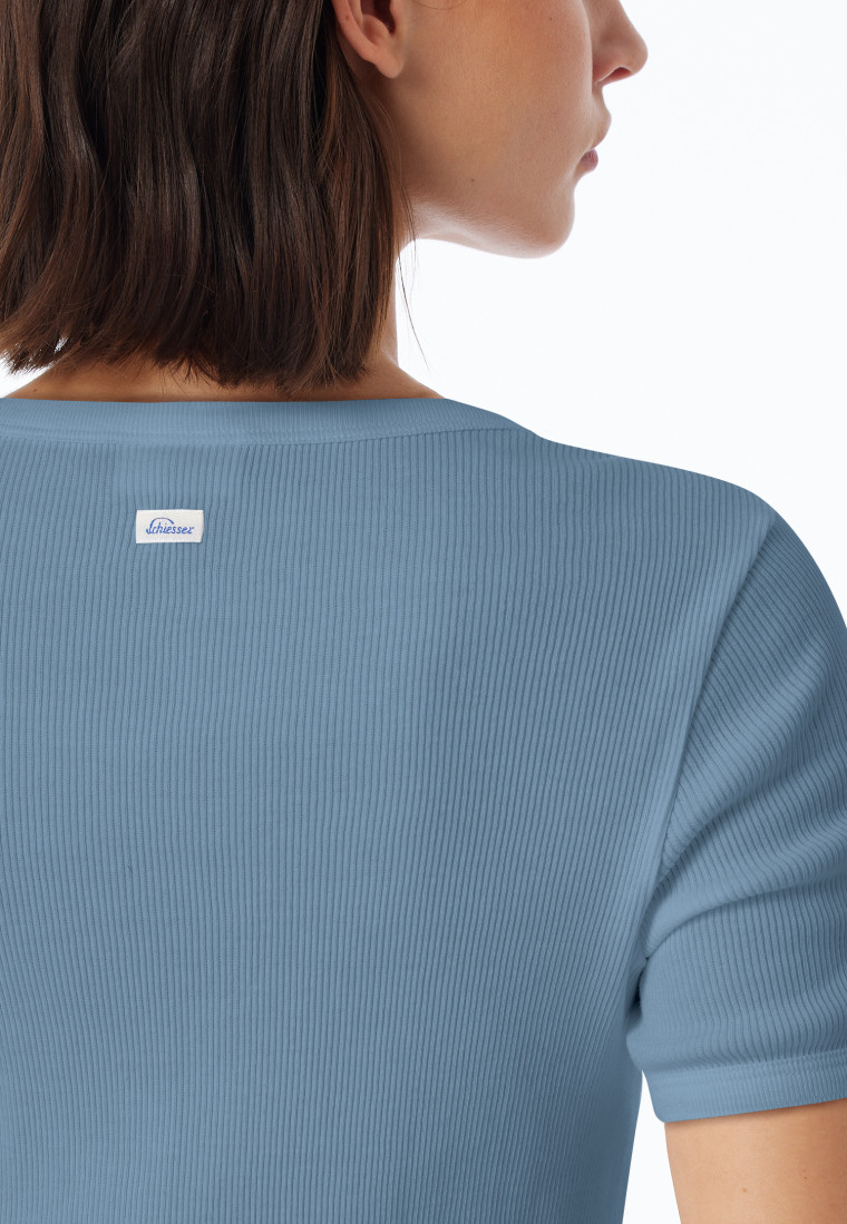 Shirt kurzarm atlantikblau - Revival Greta
