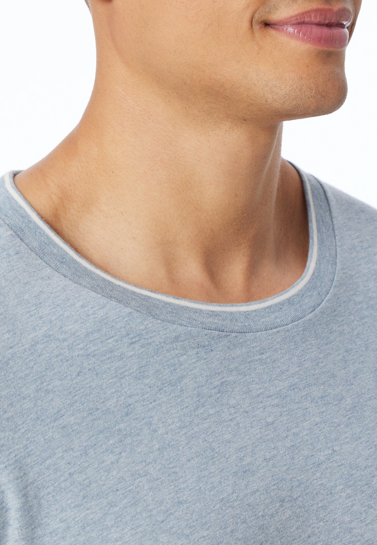 Shirt lange mouwen jeansblauw gemêleerd - Mix+ Relax