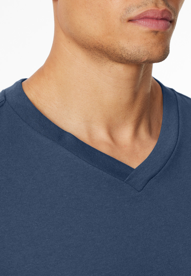 Shirt lange mouwen V-hals royal - Mix+ Relax