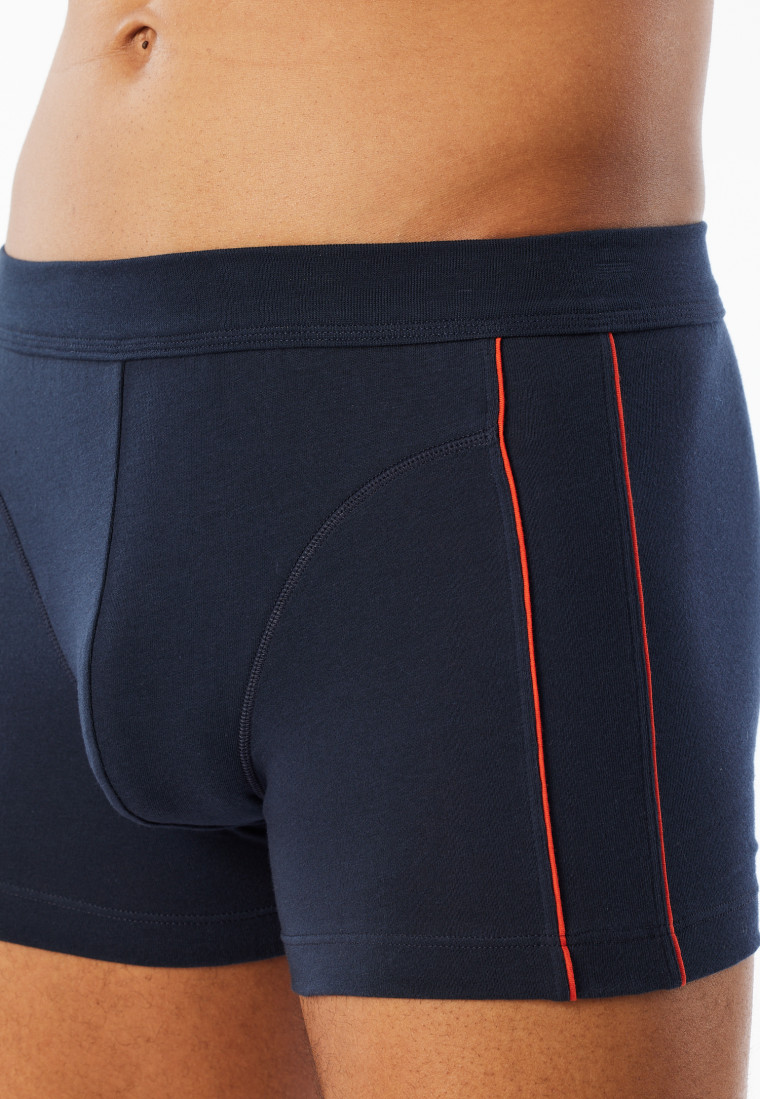 Shorts en coton bio bleu nuit- Comfort Fit
