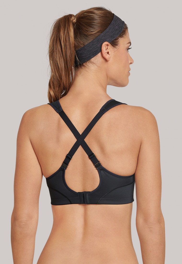 Sports bra molded cups wire-free High Support black - Active