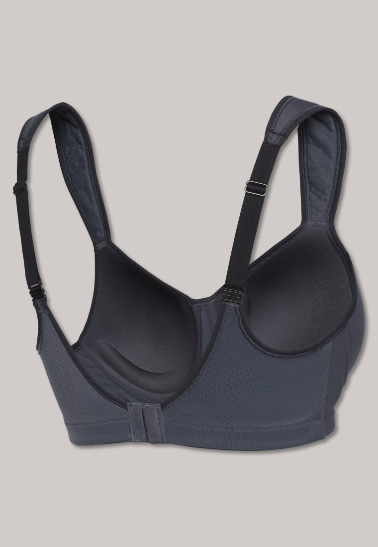 Support anthrazit Active Medium Sport-BH SCHIESSER - Softcup | bügellos