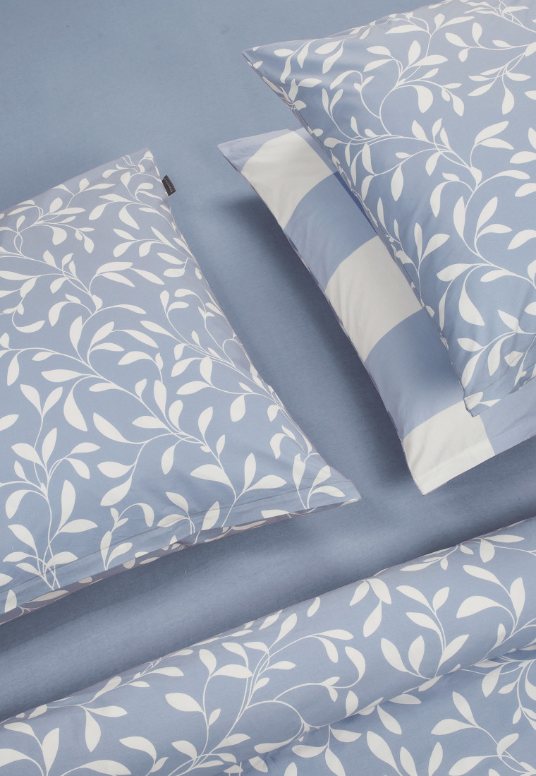 Biancheria da letto reversibile duepezzi Renforcé celeste a quadretti - SCHIESSER Home