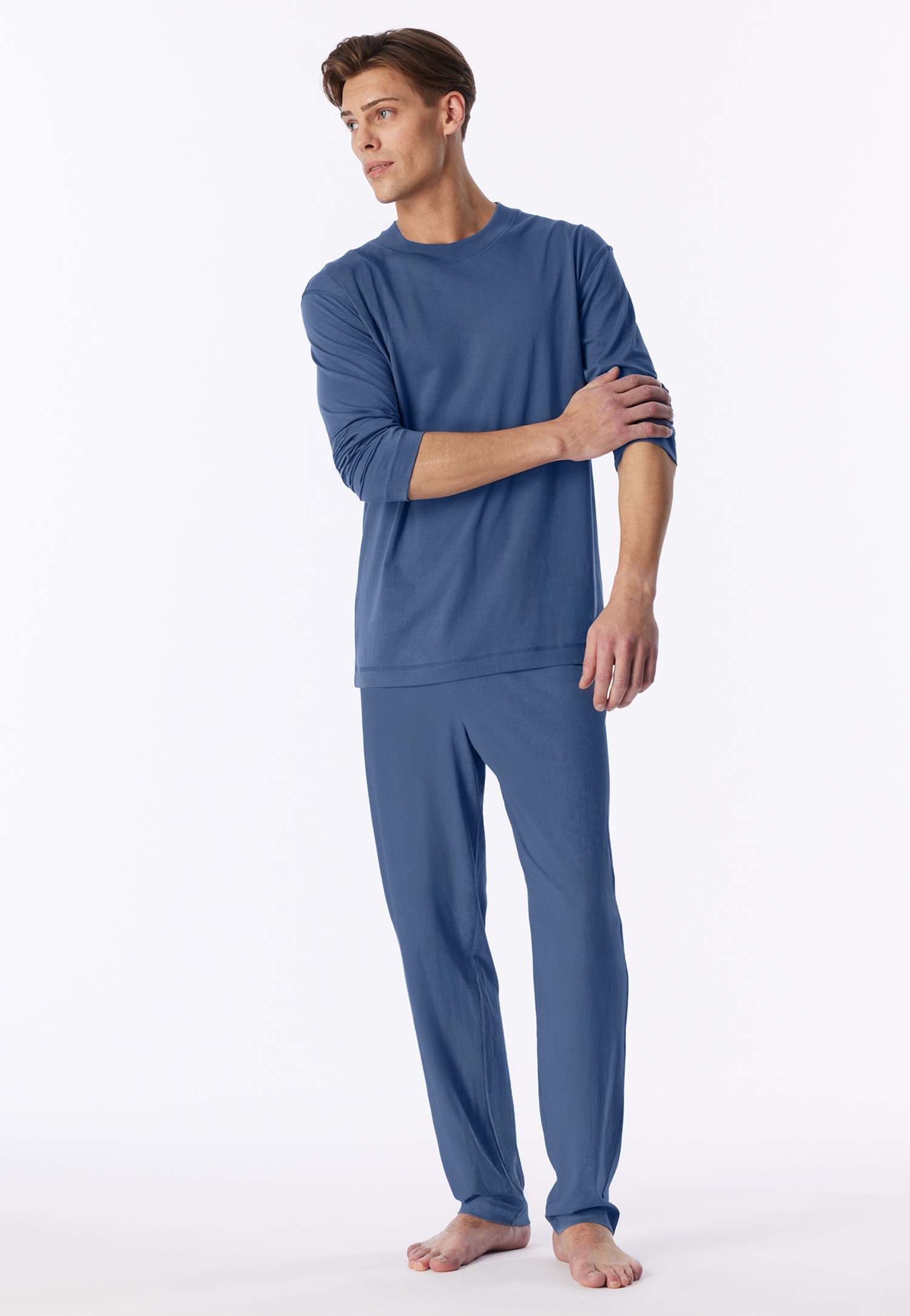Lange pyjama in oversized model van faded denim - Modern Essentials 48