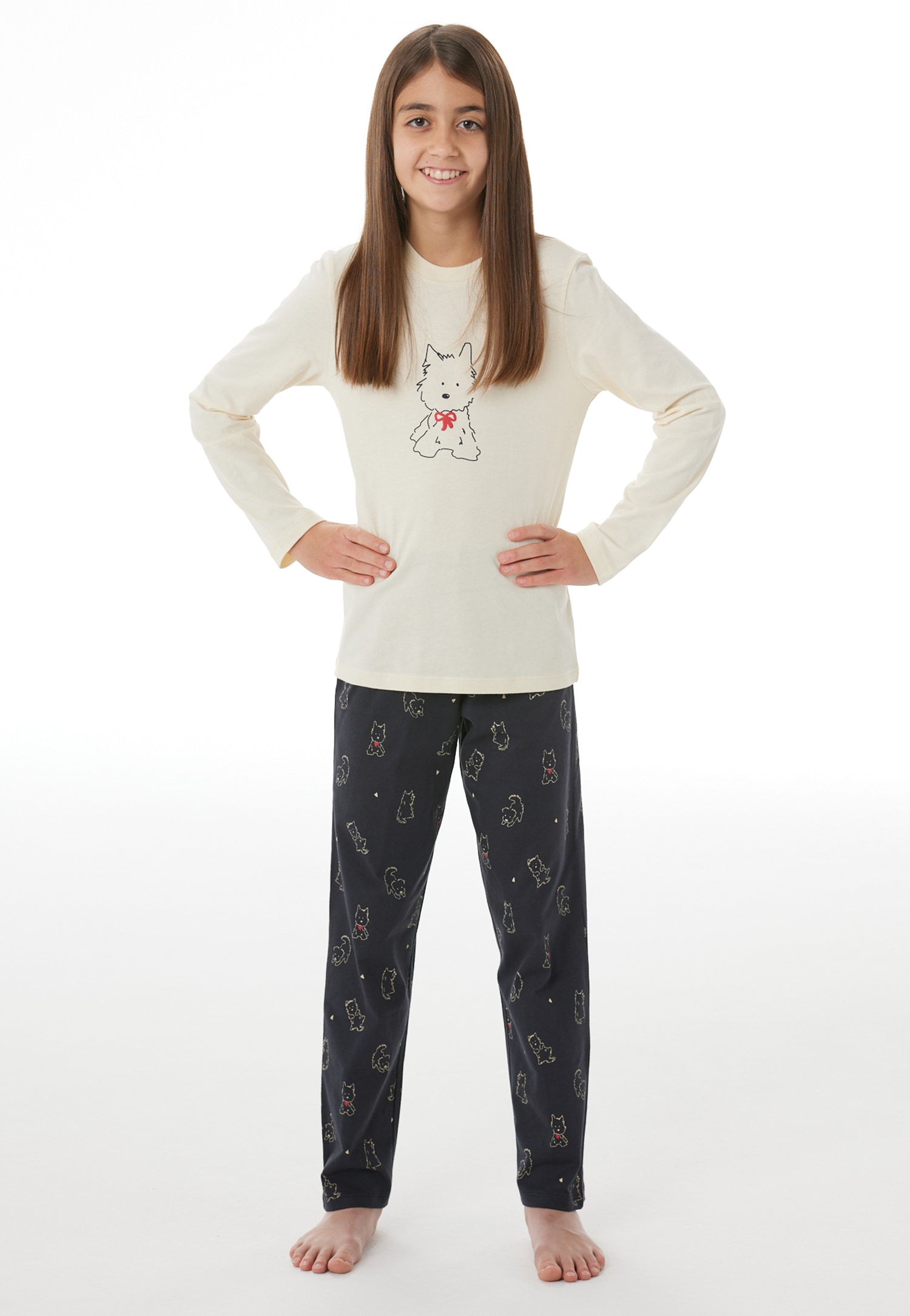 Lange pyjama met honden en marshmallows - Nightwear 152