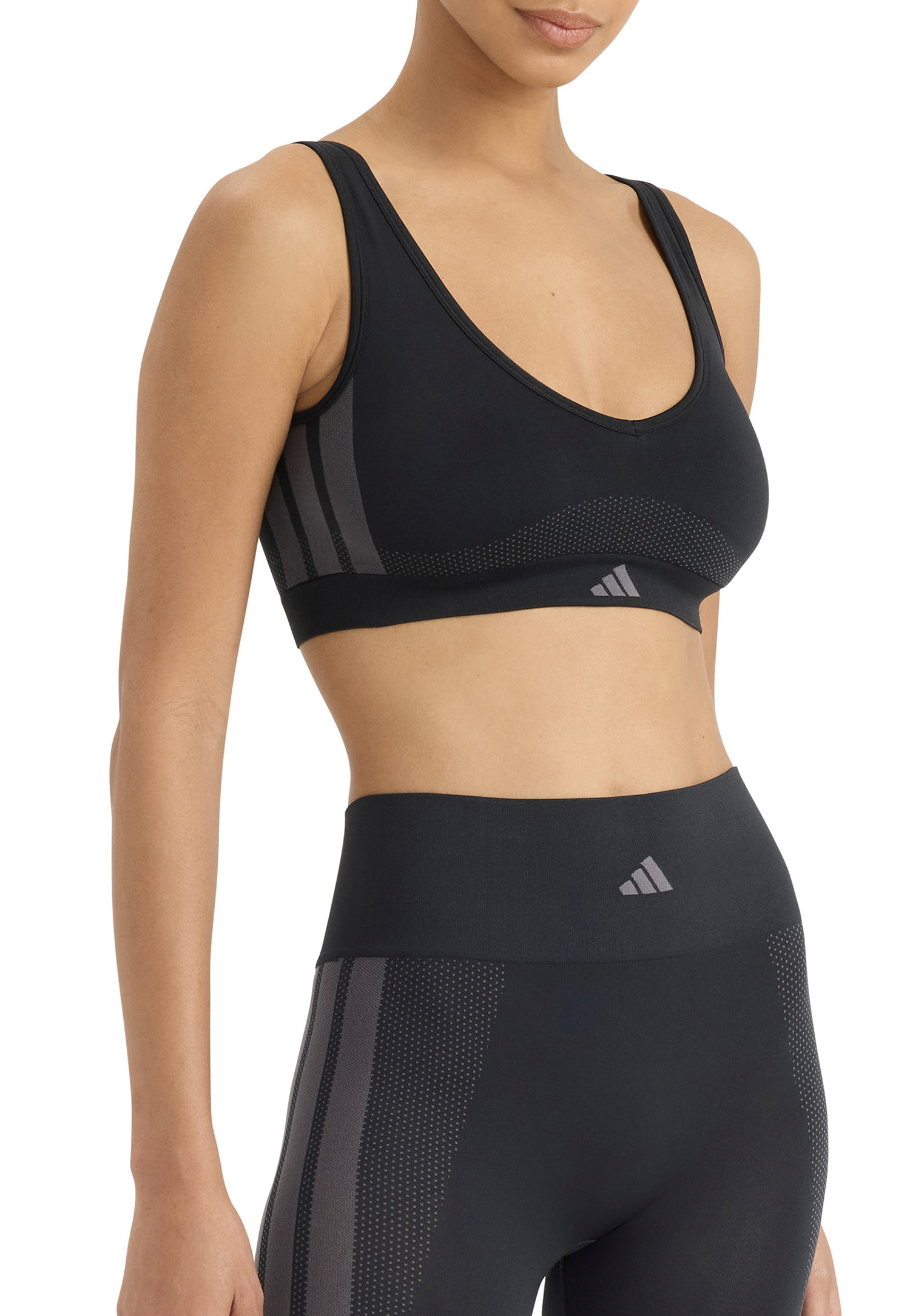 Bustier met uitneembare pads met logo Zwart - ADIDAS XS