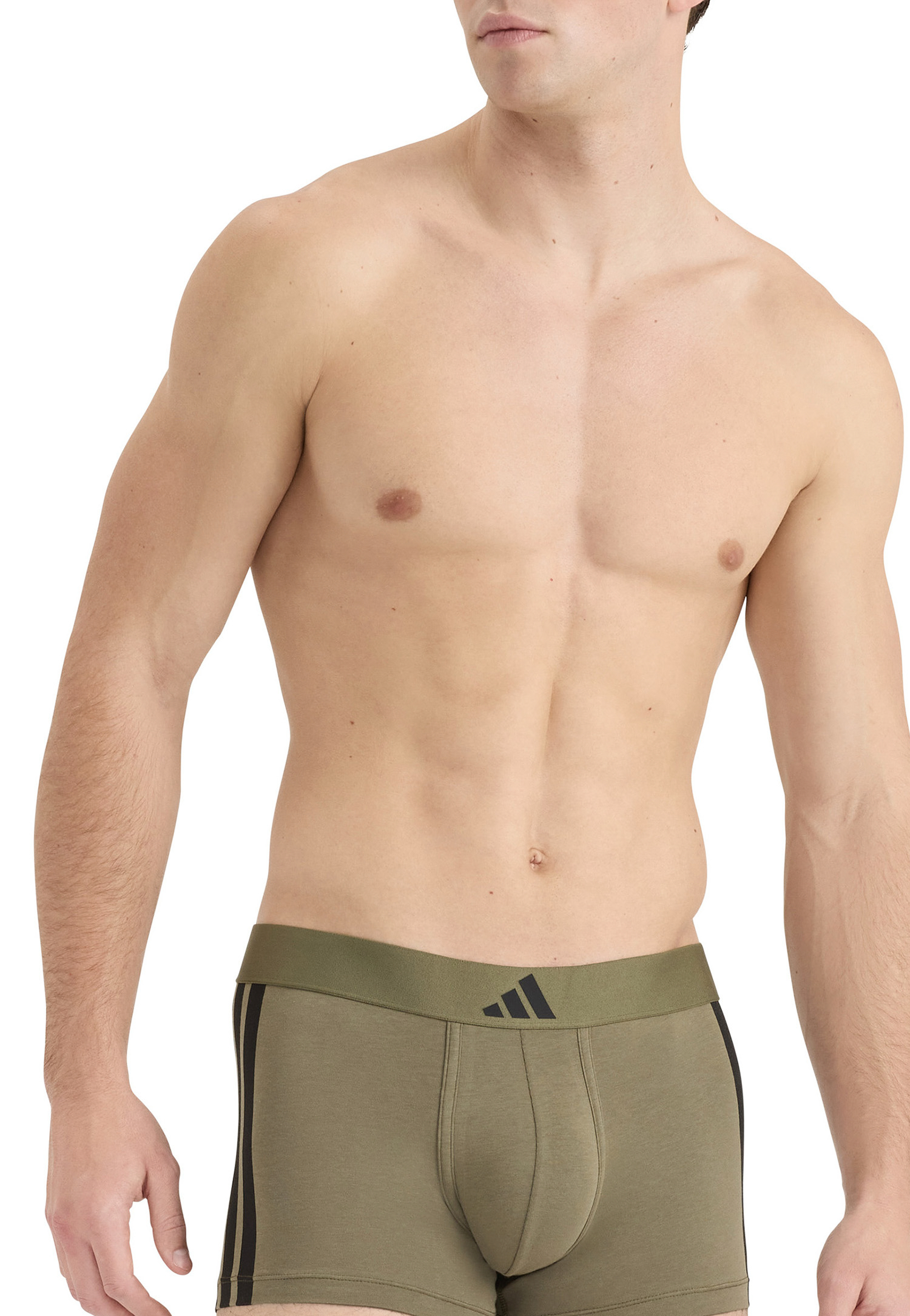 Aansluitende boxershorts 2-pack Zwart/Olijf - ADIDAS S