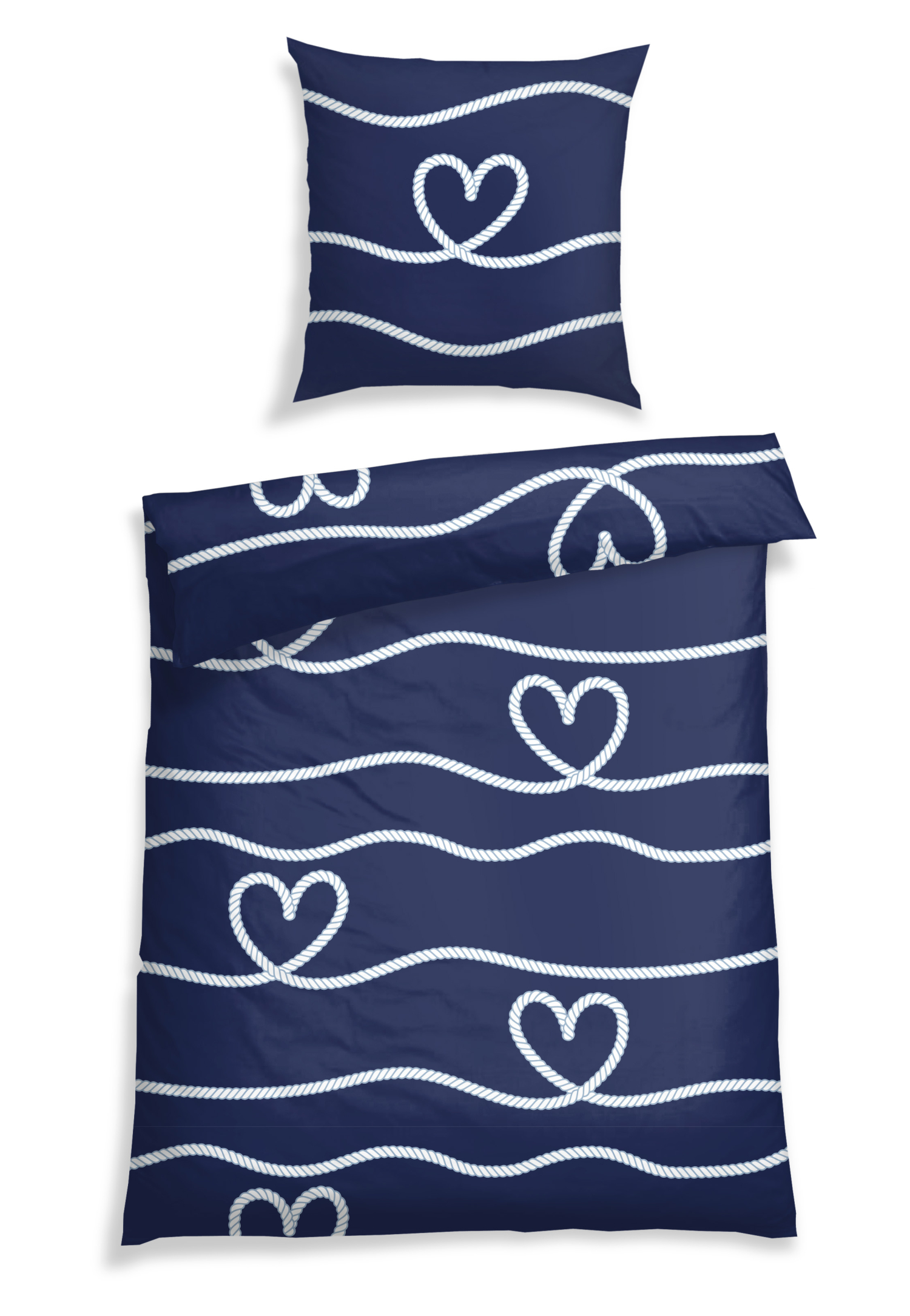 Bettwäsche 2-teilig Renforcé navy - SCHIESSER Home 135*200