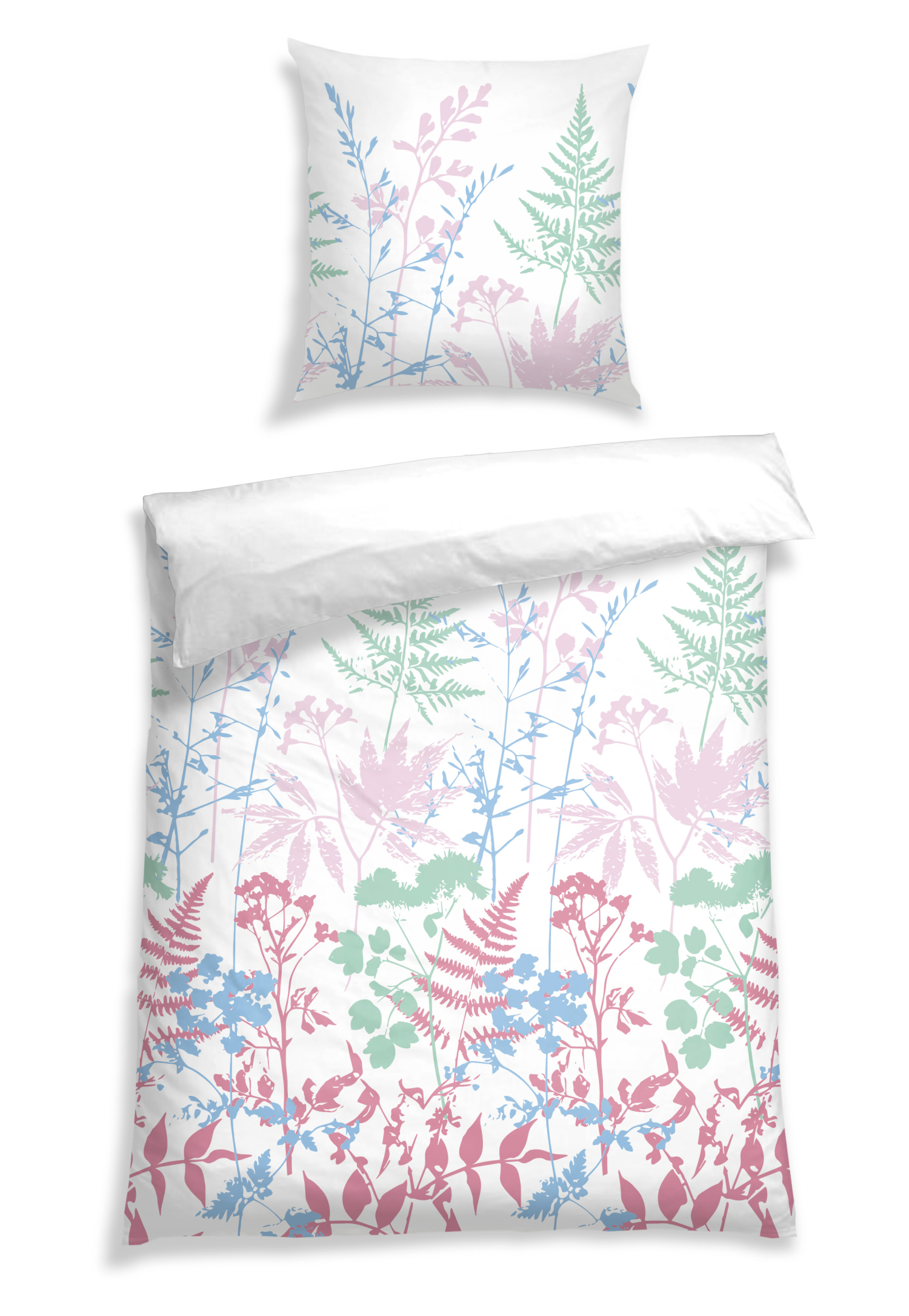 Bettwäsche 2-teilig Renforcé rosé floral-gemustert - SCHIESSER Home 135*200