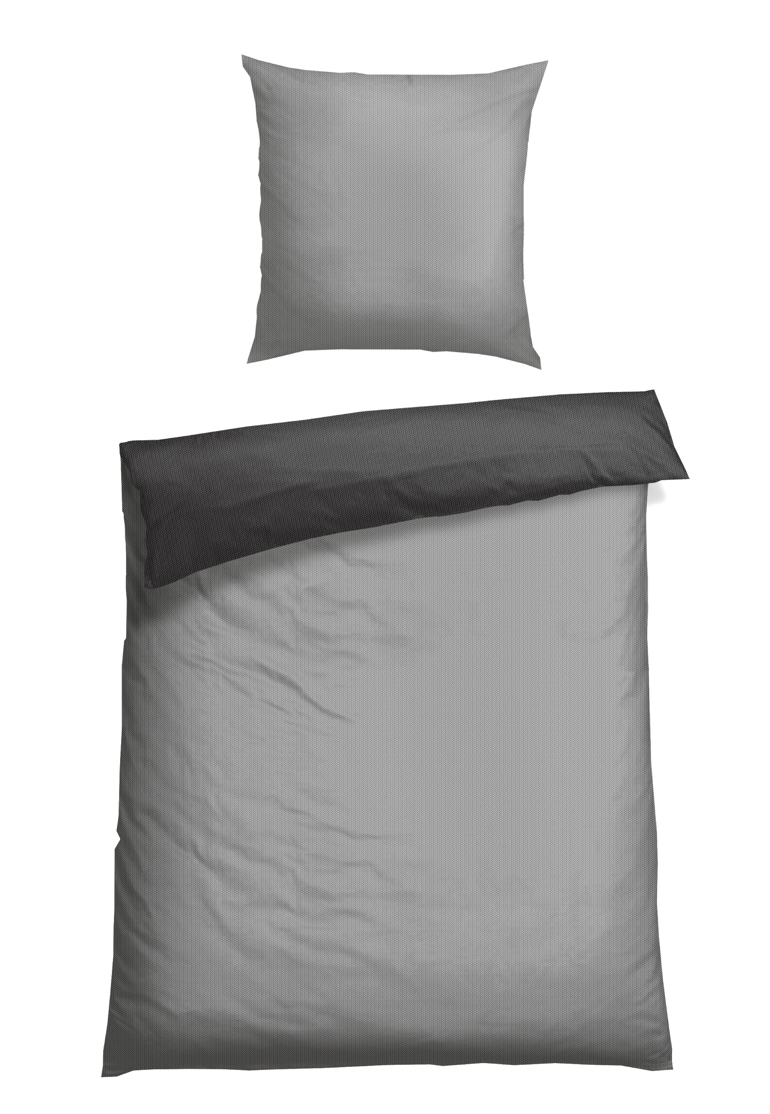 schiesser.com DE Bettwäscheset zweiteilig Renforcé grau - SCHIESSER Home 135*200 182279-200-H91