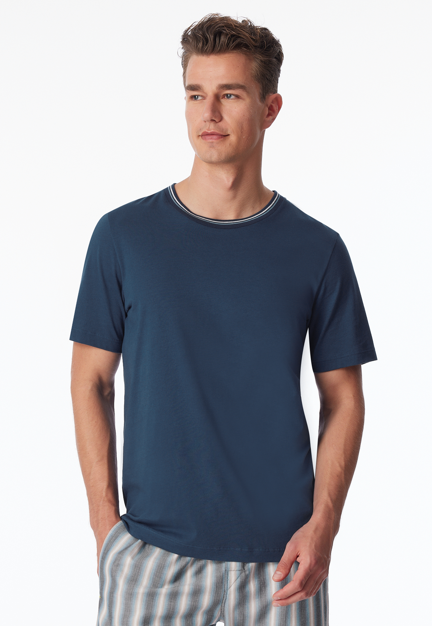 Shirt kurzarm Organic Cotton Streifen admiral - Mix+Relax 52