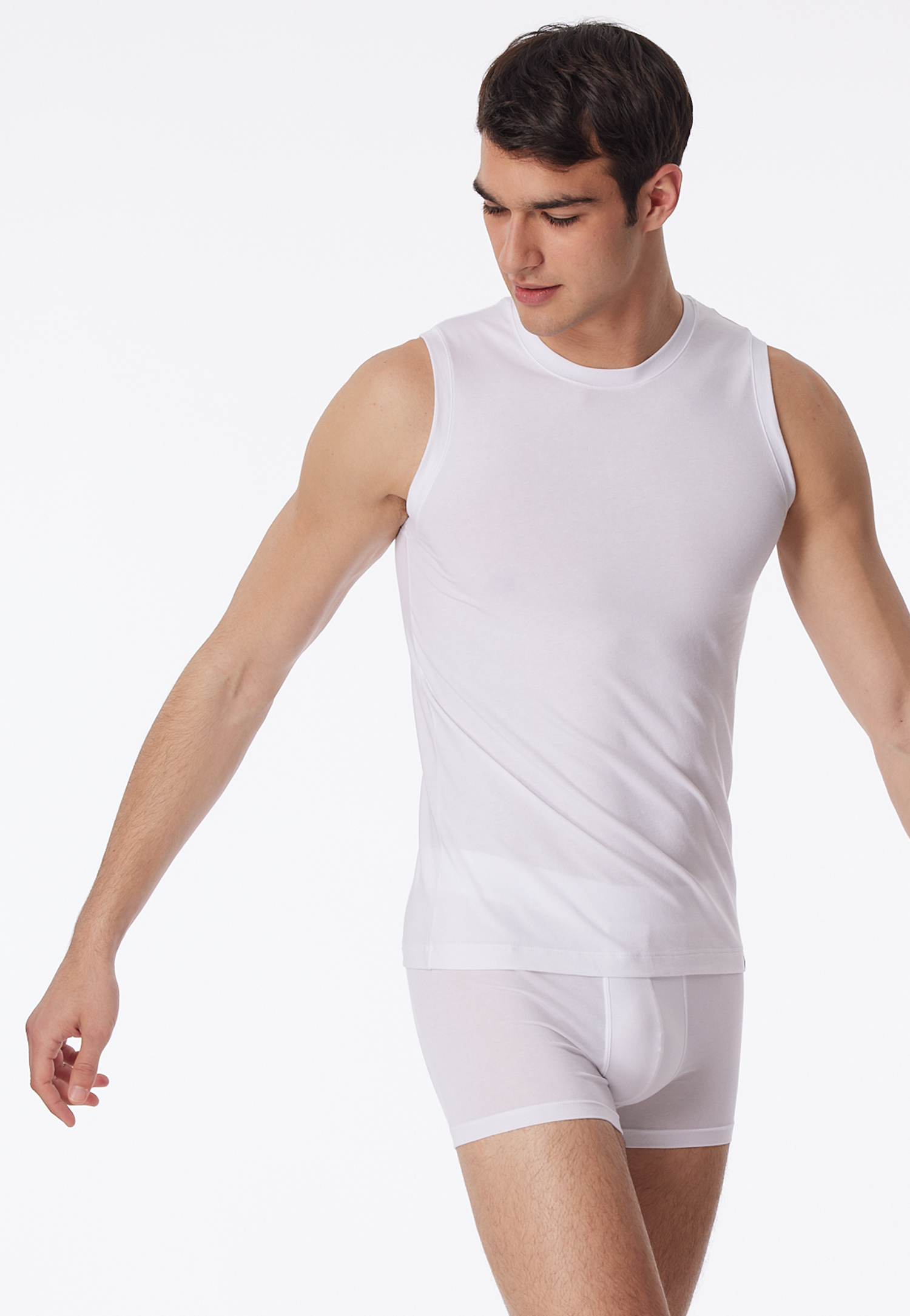 schiesser.com DE Tank Top modische Schnittform weiß - Long Life Soft 6 164104-100-006