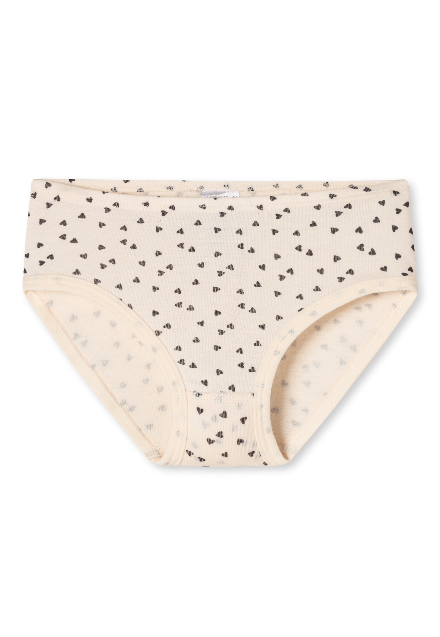 Slips, set van 3, hartjes, grafiet/off-white - Fine Rib 92