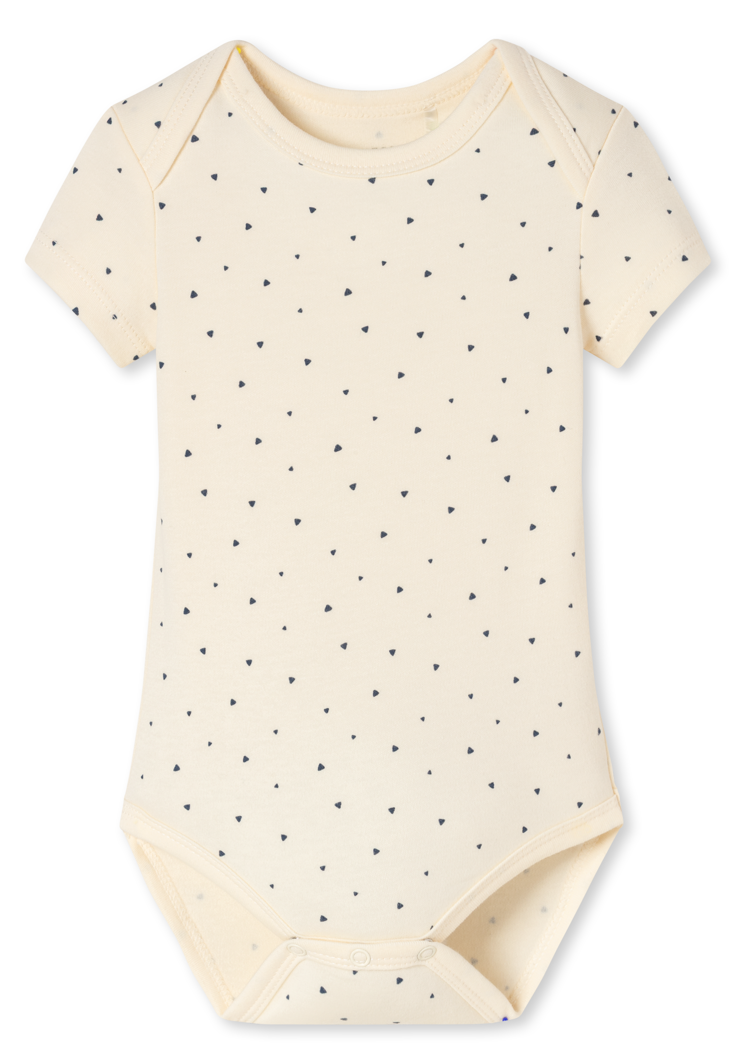 Babybodys met fijne rib, korte mouw, set van 3, crème - Baby 50/62