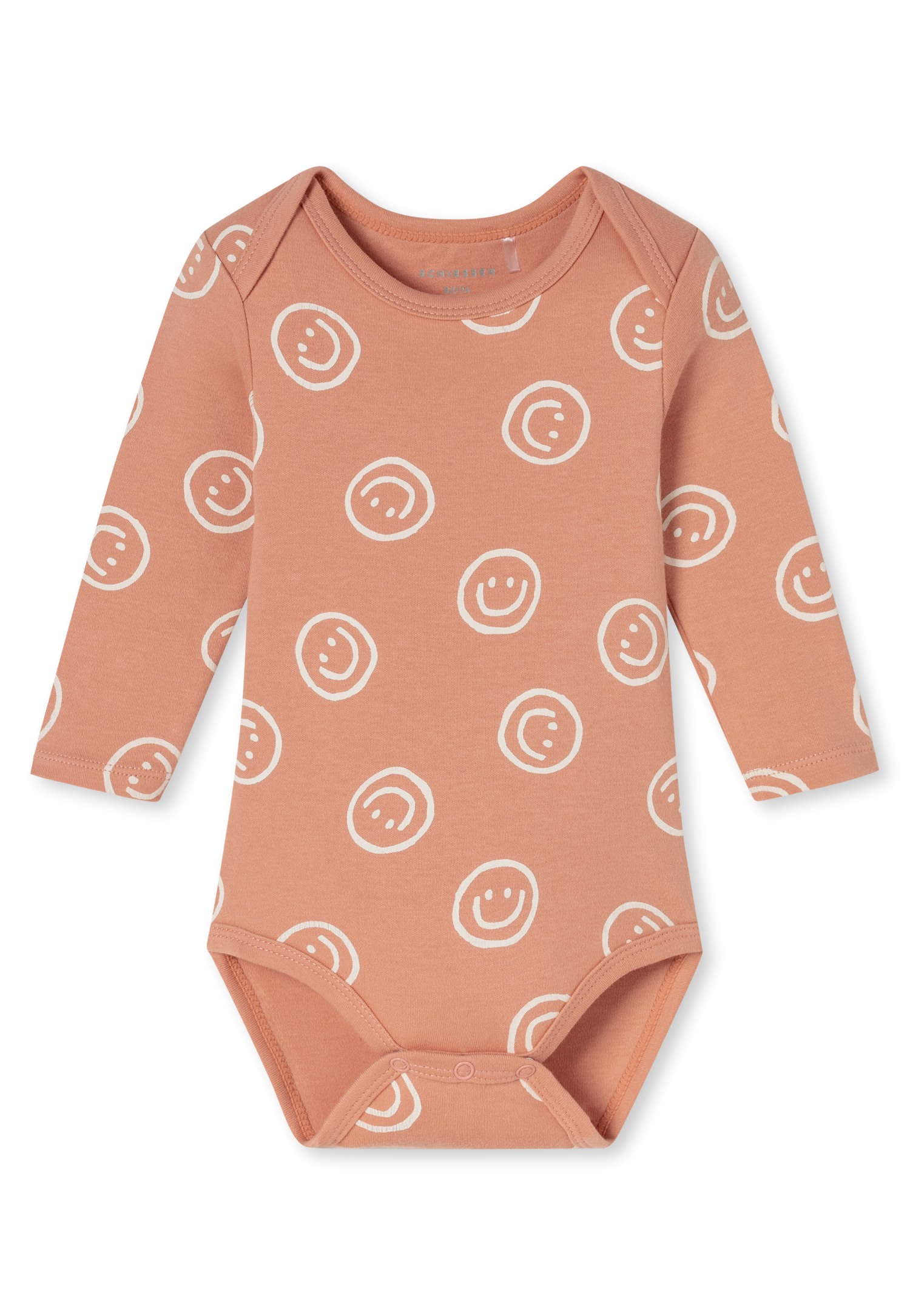 Babybodys met fijne rib, lange mouwen, set van 3, meerkleurig - Baby 50/62