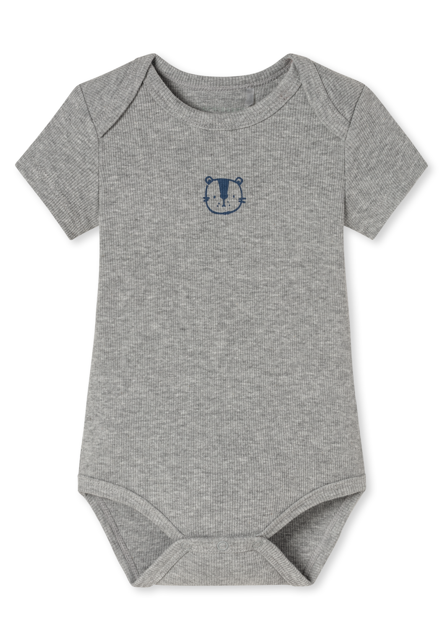 Babybodys met dubbelrib en korte mouw, set van 3, meerkleurig - Baby 50/62