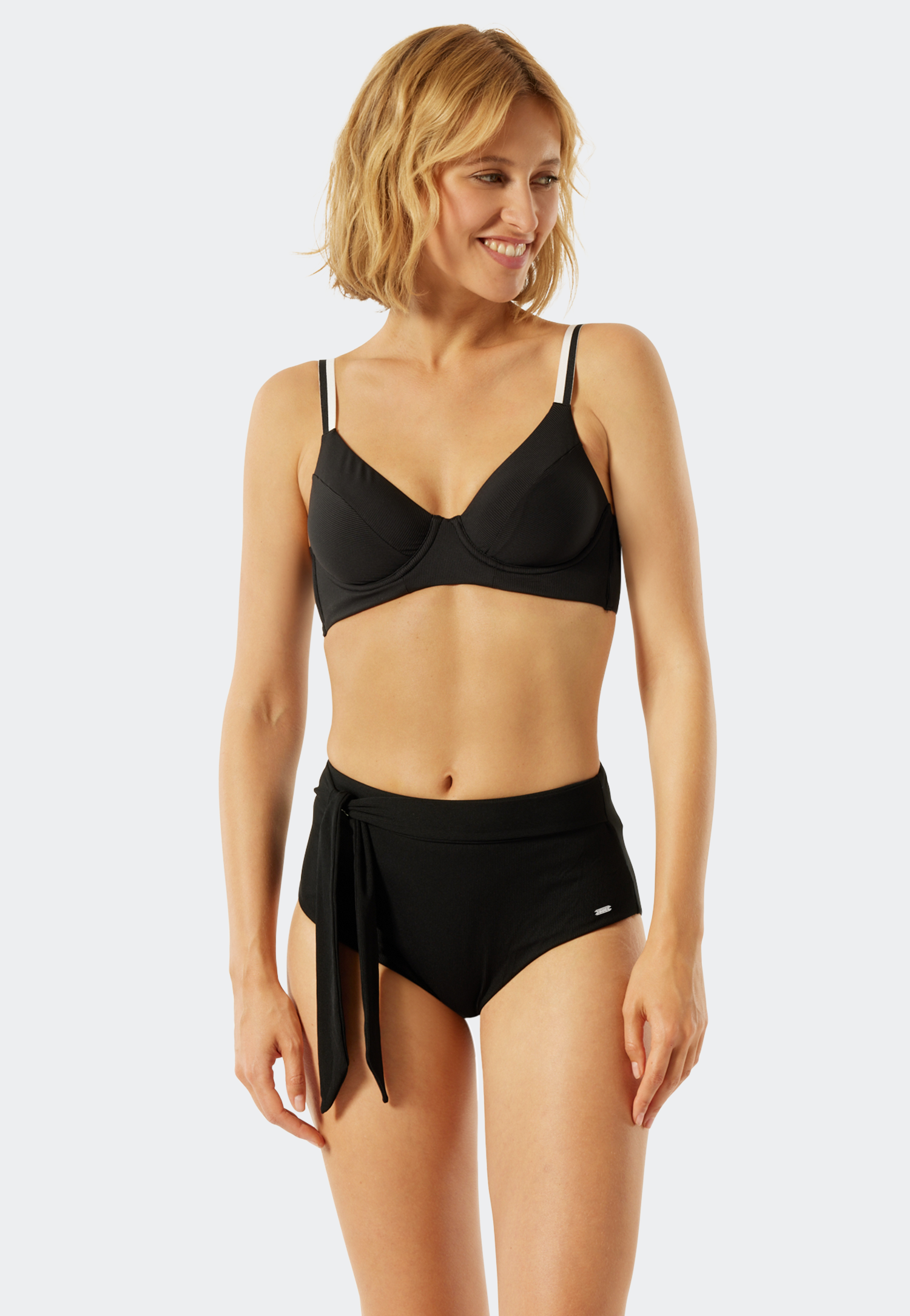 Schiesser Bikini-Top Bügel variable Träger schwarz - California Dream für Damen