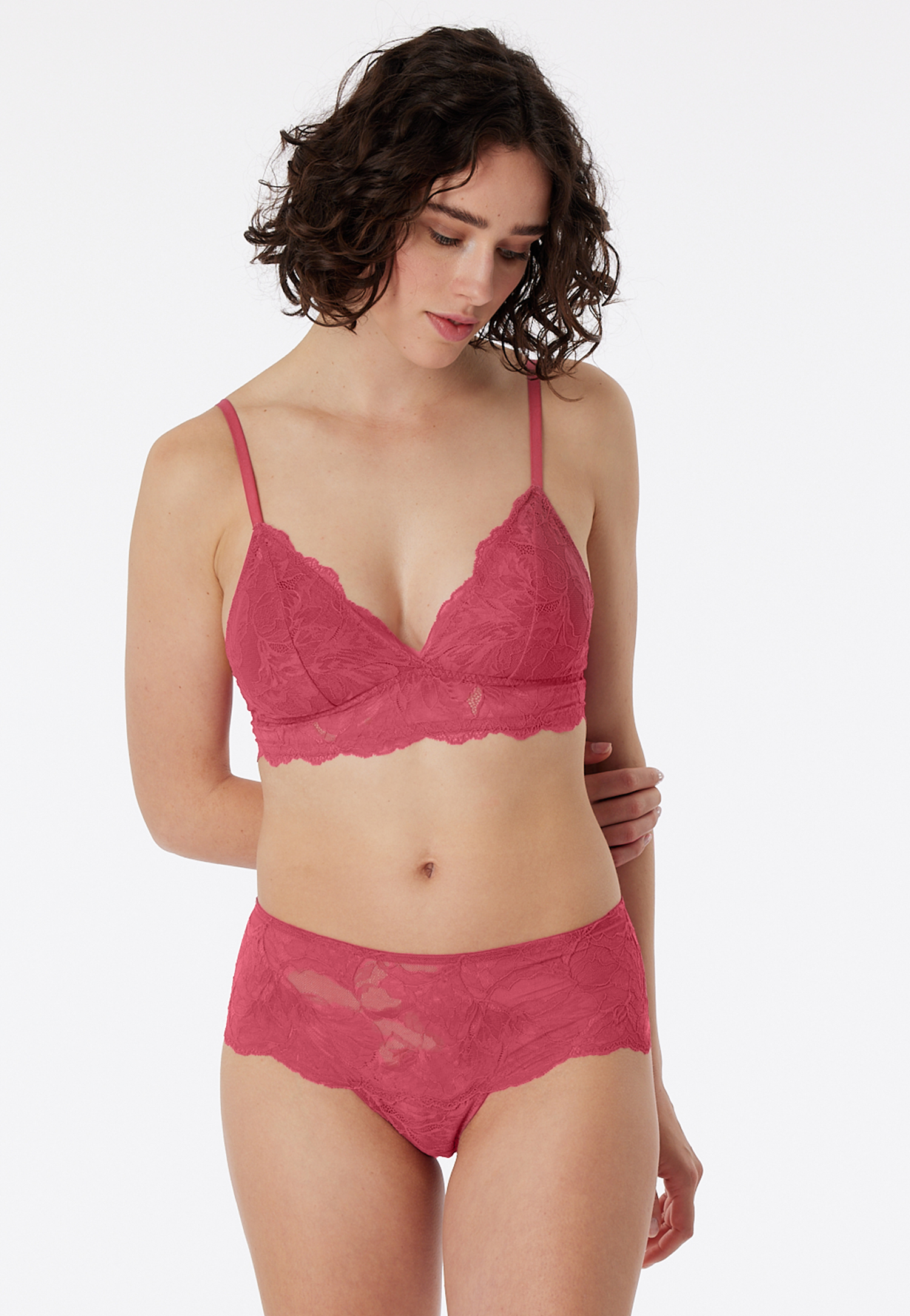 Schiesser Panty Spitze pink - Modal & Lace für Damen