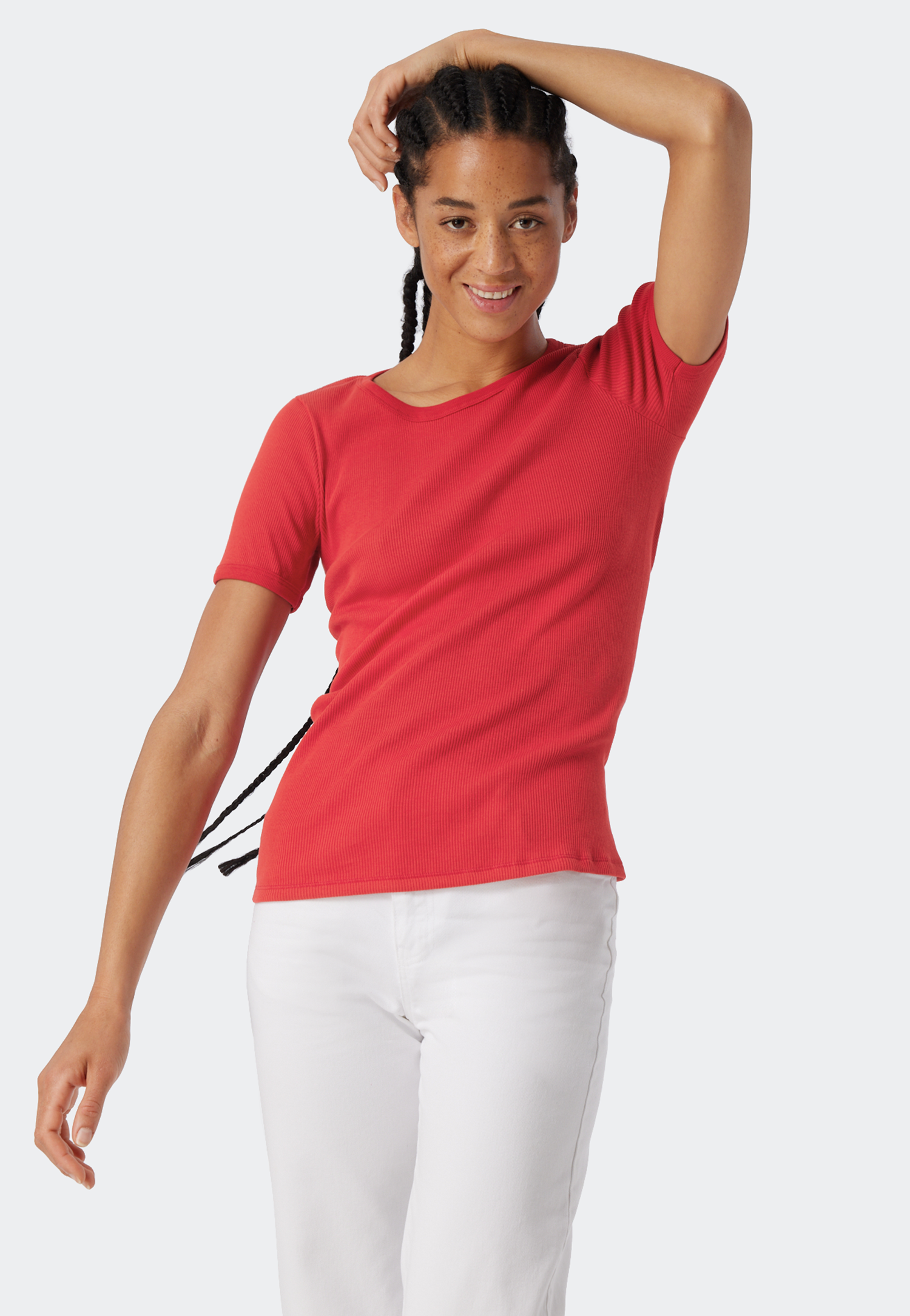 Schiesser Shirt kurzarm rot - Revival Greta für Damen