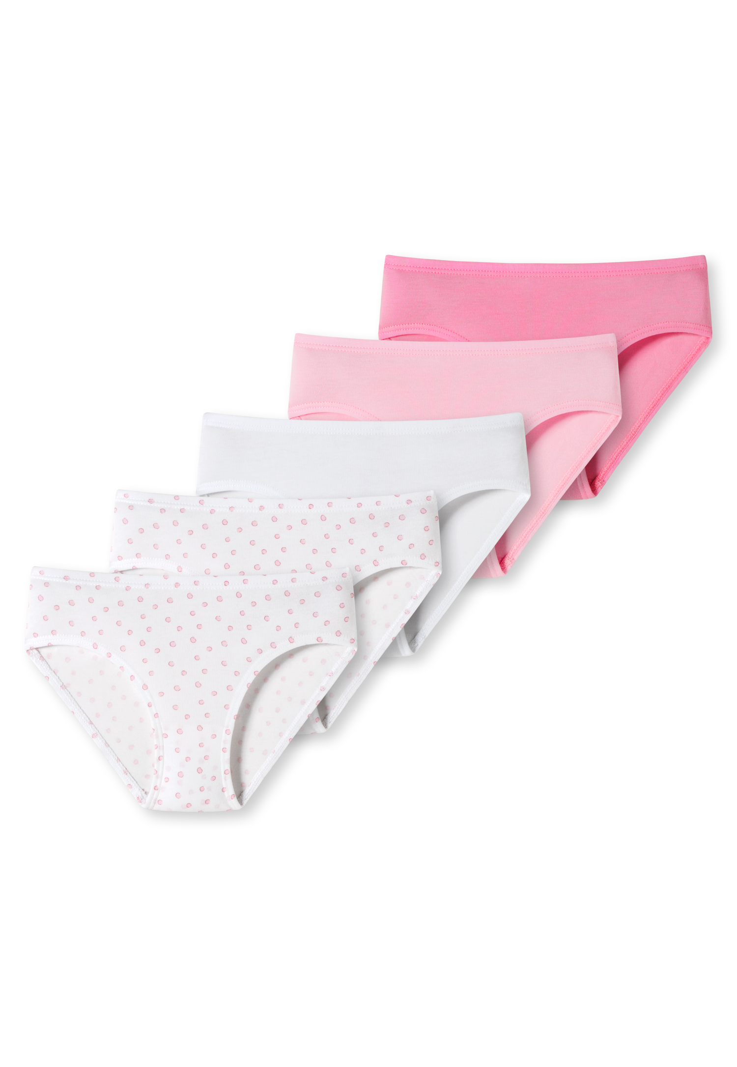 Schiesser Slips 5er-Pack Organic Cotton Punkte mehrfarbig – 95/5 für Mädchen