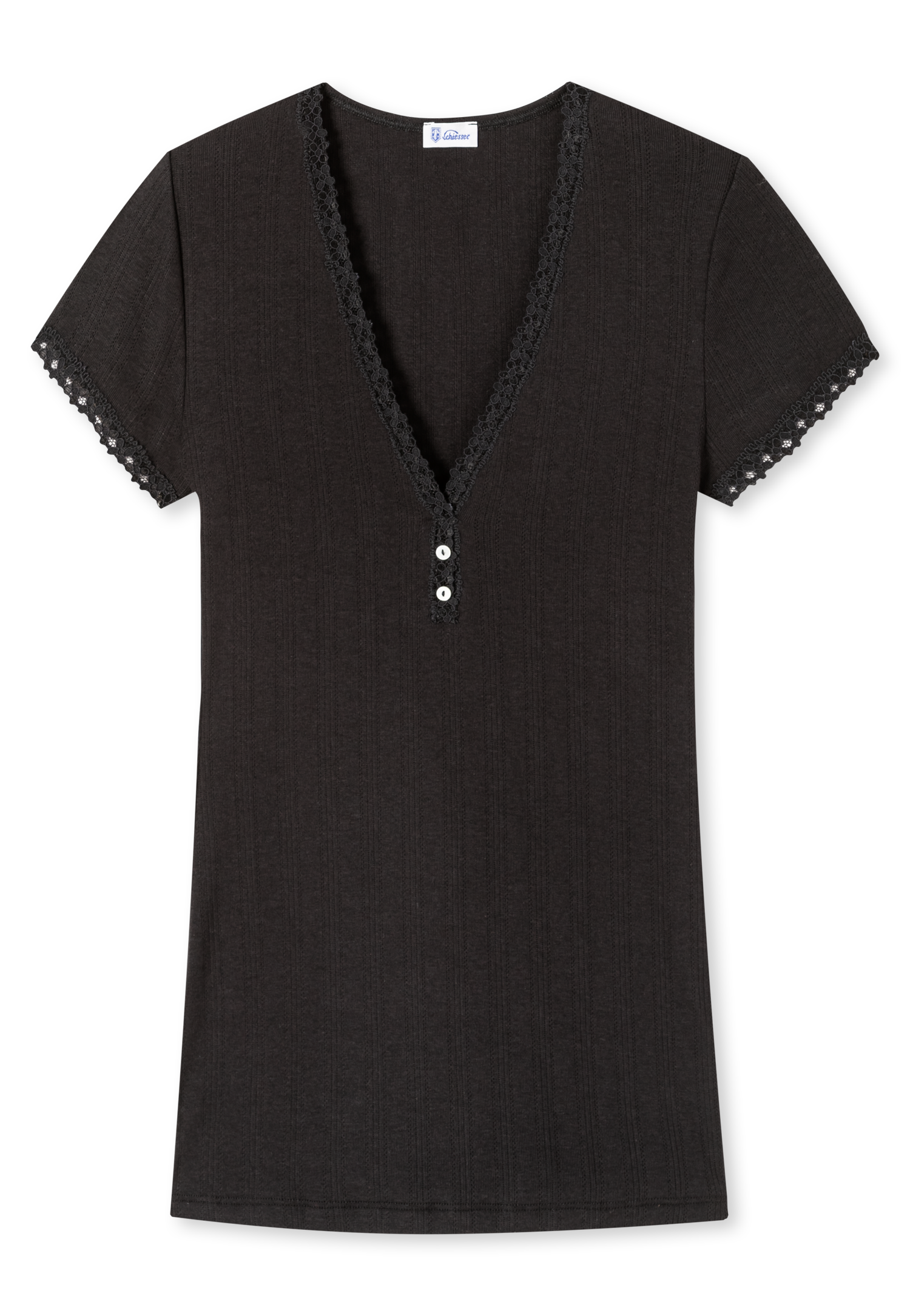 Schiesser Shirt kurzarm schwarz - Revival Agathe für Damen