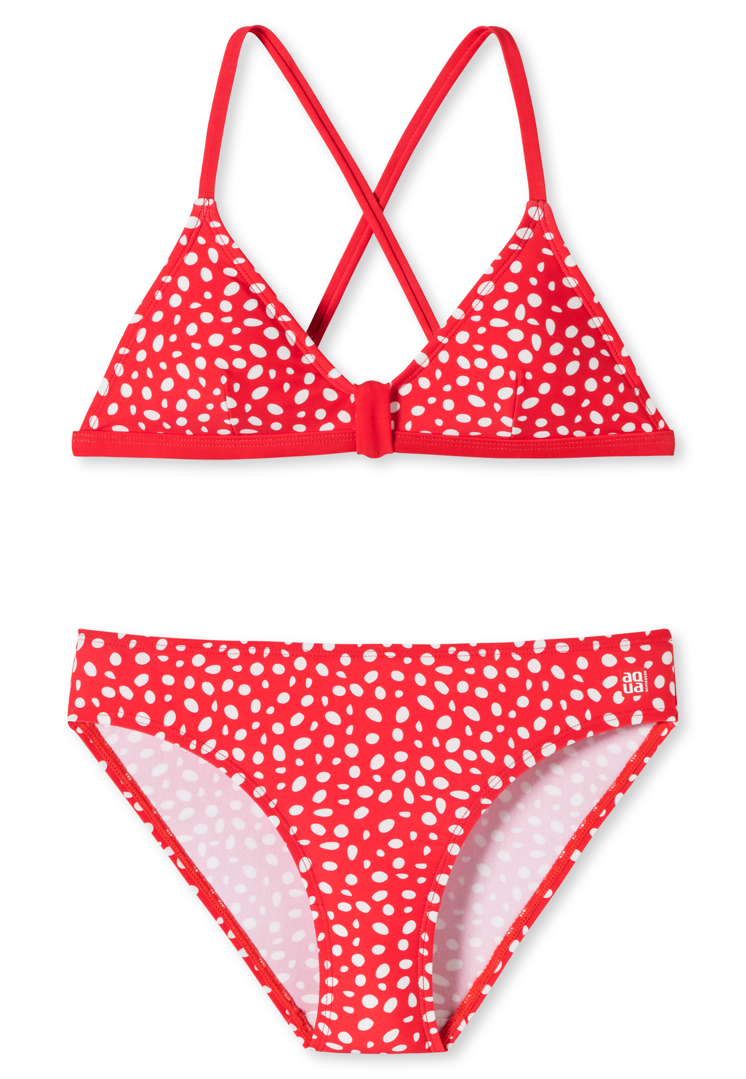 Schiesser Bustier-Bikini Wirkware recycelt LSF40+ Punkte rot - Diver Dreams für Mädchen