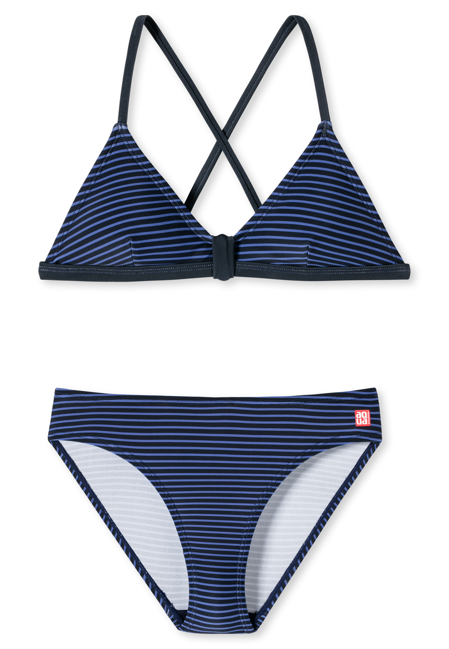 Schiesser Bustier-Bikini Wirkware recycelt LSF40+ Streifen dunkelblau - Diver Dreams für Mädchen