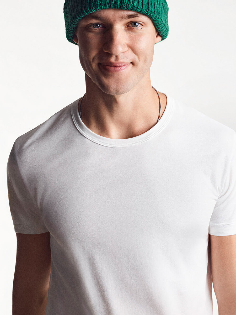 Herren Feinripp Shirt kurzarm Organic Cotton aus der 95/5-Serie von SCHIESSER